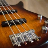 Bass guitar, musical instrument background